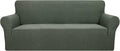 YEMYHOM Couch Cover Latest Jacquard Design High Stretch Sofa Covers for 3 Cushion Couch, Pet Dog Cat Proof Slipcover Non Slip Magic Elastic Furniture Protector (Large, Army Green)