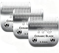 3PCS 7FC Blades Dog Grooming Blades Compatible with Andis/Wahl Dog Clipper | Cut Length 1/8-Inch (3.2MM),Dog Clipper Blade compatible with Oster A5/Wahl KM Series ,Ceramic Blade & Stainless Steel Blade