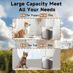 Dog Food Storage Container 5 lbs Airtight Pet Food Storage Containers with Lids, Cat Food Container, BPA Free, Rice Container, Flour Dispenser(6 lbs), white | Airtight pop-lock lid helps protect dry pet food from moisture; clear BPA-free body is easy t...