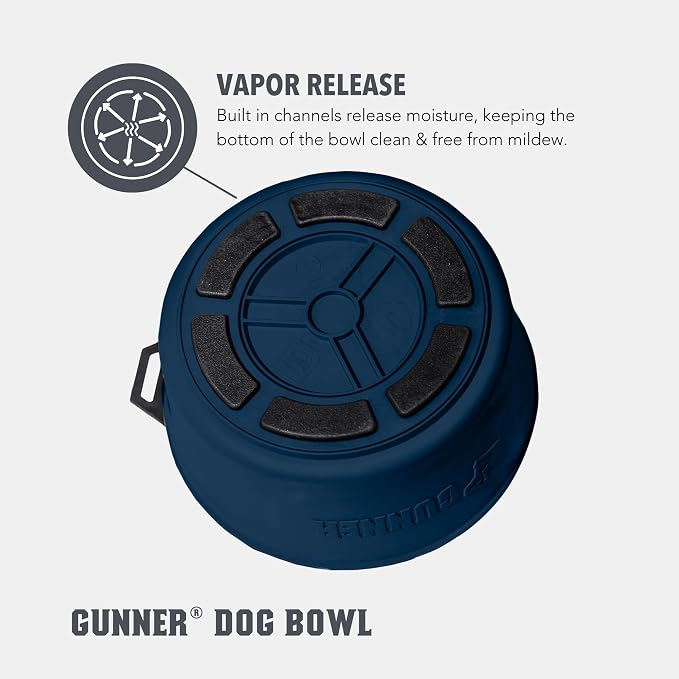 Dog Bowl with Spill-Proof Travel Lid, Navy, 7-Cup Pet Travel Bowl | Navy 7-Cup Dog Bowl, Spill-Proof Travel Lid, BPA-Free, Rust-Proof, Shock-Resistant, Stackable and Dishwasher Safe