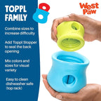 West Paw Zogoflex Toppl Interactive Treat Dispensing Puzzle Dog Toy for Mental Stimulation & Enrichment-Holds Kibble & Treats-Lickable, Freezable & Dishwasher Safe-Made in USA-Large-Granny Smith Green