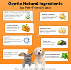 Dog Teeth Cleaning Powder - Plaque & Tartar Control, Breath Fresheners | With Natural Seaweed, Probiotics, Vitamins, Turmeric & Enzymes for All Dogs & Cats (Chicken Flavor, 75 Scoops)