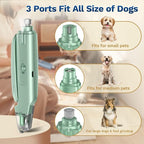 2-in-1 Dog & Cat Nail Clipper with Grinder, LED Light Rechargeable Grooming | Catpick care Type-c Cordless Nail Cutter, Safety Lock & Catcher, Stainless Blade Trimmer for Small Medium Large Pets, Green