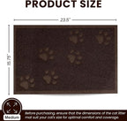 Andalus Medium Cat Litter Mat, Pack of 2 - Waterproof, Non-Slip & Easy to Clean Cat Litter Box Mat for Extra Efficient Pet Litter-Trapping, Brown (23.5” X 15.75”)
