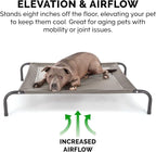 FurHaven Elevated Pet Cots - Cooling & Breathable Nylon Mesh Hammock for Small Dogs & Cats/Easy-to-Assemble/Durable and Reinforced/Perfect for Rest & Relaxation Outdoors - Graphite Gray, Small