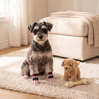 Dog Shoes for Hot Pavement, Breathable Dog Booties to Prevent Licking Paws for Paw Protector Non Slip Puppy Grippy Socks & Paw Covers for Hardwood Floor (Pink, M)