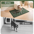 Bienbee Cat Litter Mat, 2 Pack 28" x 20" Machine Washable for Litter Boxes | Cat Litter Rug with Waterproof Backing, Non-Slip Grip and Soft On Kitty Paws to Catch Litter and Protect Floor