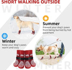 PUPTECK Anti Slip Dog Socks with Double Grippers for Hardwood Floors, Shoes for Hot/Cold Pavement, Boots & Paws Protectors to Prevent Licking, Traction Booties for Senior Small Large Dogs