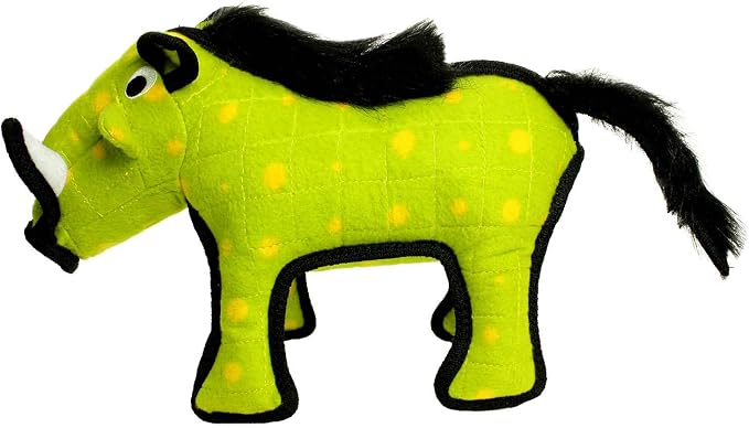 TUFFY® : 2 Pack Warthog Dog Toy: Ultra Durable Plush Toy with Multiple Layers & Reinforced Seams, Washable and Floats, Original Construction