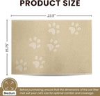 Andalus Medium Cat Litter Mat, Pack of 2 - Waterproof, Non-Slip & Easy to Clean Cat Litter Box Mat for Extra Efficient Pet Litter-Trapping, Beige (23.5” X 15.75”)