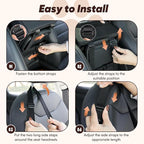QUMY Middle Center Console Dog Car Seats for Small Dogs Up to 11lbs, Black | Portable Dog Booster Car Seat, Multi-Purpose Puppy CarSeat with Adjustable Harness, Small Dog Cat Pet Car Carriers for Travel