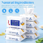 Irenare 13 Pack / 1040 Count Pet Wipes for Paws Butt, 5 x 7 in for Travel | Puppy Dog Cats Wipes Bulk, Cleaning Deodorizing, No-rinse, Fragrance Alcohol Free, Bathing Grooming for Face Eye Ear