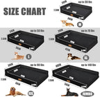 Patas Lague Orthopedic Large Dog Bed Pet Sofa Beds 36''X24'' Black | L Bolster Egg-Crate Foam Dog Couch For Large Sized Dogs, Waterproof Removable Washable Cover, Pet Mat with Nonskid Bottom