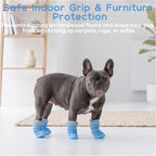 Allroaring Anti Slip Dog Boots for Summer Breathable Paw Protector,Blue 1# | Anti-Slip Sole, Daily Jogging, Dirt Resistance, Traction Grip, Breathable Mesh Fabric, Hook and Loop Fasteners, 4PCS Set