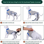 Kuoser Recovery Suit for Dogs Cats, Soft Dog Surgery Suit Female Male Spay | Professional Dog Onesie for Surgery, Substitute E-Collar & Cone, Prevent Licking Dog surgical suit Pet Neuter Suit