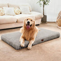 Extra Large Dog Bed Orthopedic Foam with Waterproof Lining | Egg crate foam for joint support. Soft plush surface. Non-slip bottom. Removable & machine washable cover. OEKO-TEX certified