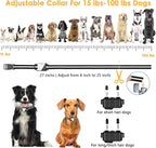 Shock Collar for Dogs, IP67 Waterproof Dog Training Collar with Remote, 3 Training Modes with Beep, Vibration, and Safe Static, Rechargeable E Collar for Large Medium