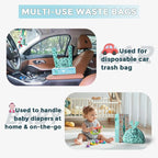 Cat Litter Disposal Bags and Dog Poop Bags with Handle,Cornstarch Based Extra Thick and Guaranteed Leak Proof Poop bags for Kitty and Doggy(360 Count 1.1 Gallon,Lavender Scent)
