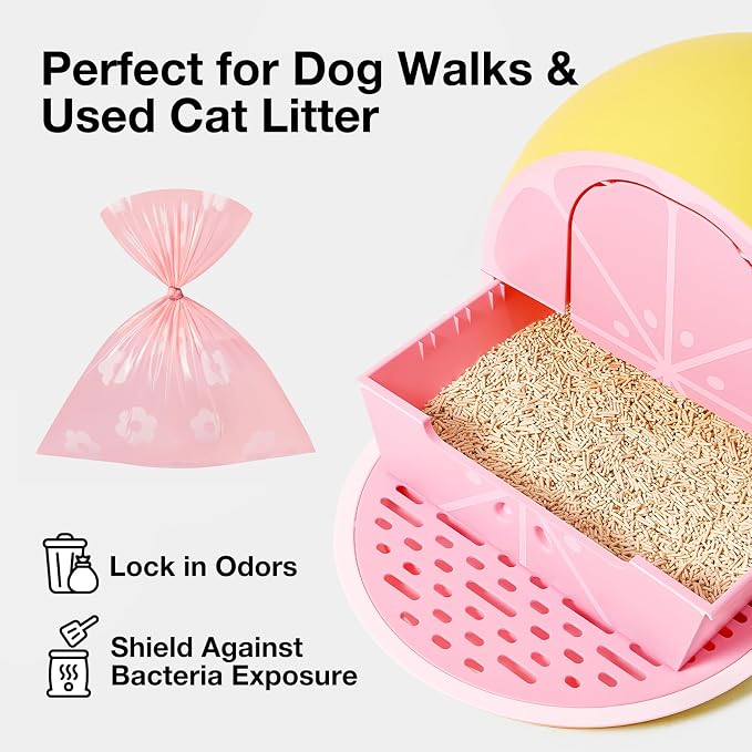 VETRESKA Lavender Scented Dog Poop Bags, Leak Proof, 540 Counts | Extra Thick and Large Pet Waste Bags for Dog Walking and Cat Litter, 36 Rolls