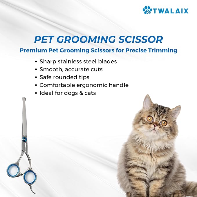 8 in 1 Pet Grooming Kit for Dogs & Cats – Deshedding Brush, Undercoat Rake, Slicker Brush, Nail Clipper, Scissors & Bath Brush for All Coat Types
