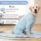Dog Sun Protection Cooling Suit UPF 50+, Quick-Dry Breathable Jumpsuit for Large & Medium Dogs, Outdoor Dirt-Resistant Shedding Control Pet Apparel (Ice Blue, 3X-Large)