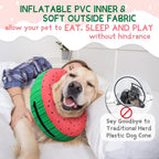 Supet Inflatable Dog Donut Collar Alternative After Surgery For Neuter, Soft Non-Stick Fabric Recovery E Collar For Small Medium Large Dogs