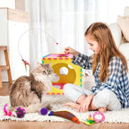 39 Pcs Cat Toys for Indoor Cats, Interactive Fun | Kitten Feather Wand, Catnip Toys, Chew Rope, Springs and Balls, Boredom Relief, Safe and Durable, for All Breeds