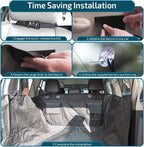 Veckle SUV Cargo Liner for Dogs - Trunk Cover with Bumper Flap Protector | Waterproof Pet Cargo Cover with Side Flaps, Dog Car Seat Cover with Non-Slip Trunk Mat, Prevents Scratches Pet Hair Mud Dirt