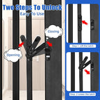SHYUJAJIE 71 Inch Extra Tall Pet Gate for Cats | 29.92"-43" Adjustable Wide Dog Gates,Pressure Mounted Walk Through Tall Pets Gate for Doorways,Hallway,Stairs,White