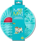 Messy Mutts Round Slow Feeder, 8 Inch, 2 Cup, Teal | 8 Inch Round Silicone Puzzle Slow Feeder For Dogs And Cats, Holds 2 Cups, Dishwasher Safe