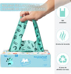 Cat Litter Disposal Bags and Dog Poop Bags with Handle,Cornstarch Based Extra Thick and Guaranteed Leak Proof Poop bags for Kitty and Doggy(360 Count 1.1 Gallon,Lavender Scent)