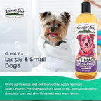 VERMONT SOAP Organic Pet Shampoo, Lavender Natural Dog Shampoo, 16 oz | Lavender scent, organic olive oil, coconut & aloe vera, soothing pet care, USDA Certified Organic, sensitive skin formula
