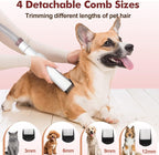 Dog Grooming Kit, 3.2L Large Capacity Pet Grooming Vacuum for Dogs and Cats, 12,000Pa Strong Suction & Low Noise Pet Pro Grooming Tool with 5 Pets Grooming Tools for Shedding Pets and Cats