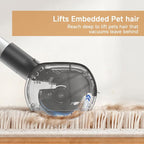 Pet Hair Remover for Carpet, Carpet Sweeper with Dust Container | Carpet Hair Removal Tool with 5 Feet Long Handle to Remove Cat and Dog Hair from Carpet, Rugs, Mats, Furniture, Upholstery