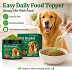Dog Teeth Cleaning Powder – Dog Breath Freshener & Dental Care Powder – Helps Support Clean Teeth, Fresh Breath & Healthy Gums – No Brush Plaque & Tartar Support for Dogs & Cats, 150g