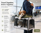 Cat Carrier Dog Carrier Airline Approved, Pet Carrier for 2 Cats Small Medium Dogs, Soft Cat Carrier 18x15x15 with Foldable Bowl & Washable Pad, TSA Approved Dog Carriers by Luniko Shop (Cream)