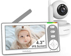 HelloBaby 4.3'' Video Baby Monitor with 30 Hours Battery, Remote Pan-Tilt-Zoom Baby Monitor No WiFi, Baby Monitor with Camera and Audio, Night Vision, ECO Mode, Two-way Talk, 8 Lullabies, 1000ft Range | Remote Pan-Tilt-Zoom, Baby Monitor with Camera an...