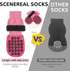 SCENEREAL Dog Socks to Prevent Licking Paws for Hot/Cold Pavement Anti Slip, Dog Shoes for Hardwood Floors, Dog Boots & Paw Protectors with Grippers for Small Medium Large Senior Dogs