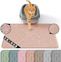 Cat Litter Mat, 23.5x16 Silicone Trapping Mat Coral | for Kitty Litter Box, Easy Clean, BPA Free Rubber, Center Litter Collection, Easy Pour-Back, Waterproof, Odor-Resistant