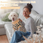 Kuoser Dog Recovery Suit After Surgery, Spay Neuter Surgical Suit for Dogs | Post Surgery Anti-Licking Dog Onesie Protects Wounds and Incisions, E-Collar & Cone Alternative Bodysuit for Female Male Dogs