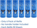 Extra Sticky Large Lint Roller Refills, 6.3'' Giant Lint Roller Refills for Pet Hair, Clothes&Furniture Cleaning, 540 Sheets in Total