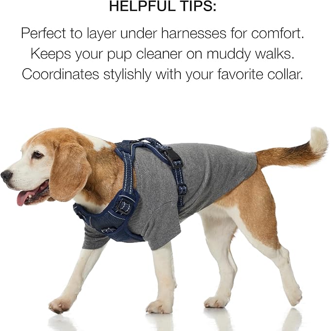 Pet Passion Rover - The Reversible Tee, 2 Pack Short Sleeve Pet T-Shirt 100% Organic Cotton Tees for Small, Medium, Large Dog Clothes, Black Sand, Large