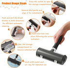 Upgraded Pet Hair Remover Roller - Reusable Lint Roller for Furniture, Couch, Carpet, Clothes, Car Seat, Efficient Cat & Dog Hair Removal Tool with Easy Clean & Fur Bin| One-Touch Emptying