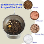 Elevated Cat Food Bowl 15° Tilt Stainless Steel,1PC | Elevated Cat Bowls, detachable stand, and stainless steel bowl. Reduces neck strain, slows eating, prevents spills