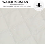 Easy-Going Reversible L-Shape Sectional Couch Cover, Large, Ivory/Ivory | Soft Sofa Slipcover For Dogs, Fits Left/Right Chaise Lounge Protector, Water Resistant Mat For Living Room