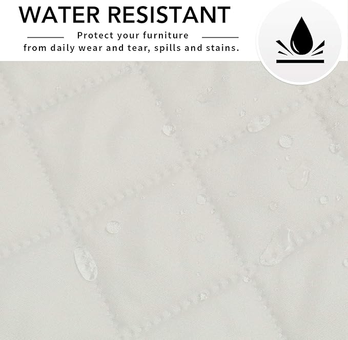Easy-Going Reversible L-Shape Sectional Couch Cover, Large, Ivory/Ivory | Soft Sofa Slipcover For Dogs, Fits Left/Right Chaise Lounge Protector, Water Resistant Mat For Living Room