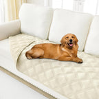Smiry Waterproof Dog Bed Cover, Reversible Pet Blanket for Sofa Couch | Soft Washable Dog Blanket, Leakproof Couch Cover for Dogs Cats & Furniture Protection, 40x80, Beige/Beige