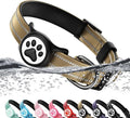 Airtag Dog Collar, Reflective Ultra-Durable Nylon Padded with QR Buckle & IP68 Waterproof Air Tag Holder Compatible for Apple AirTag, Comfortable for Small Medium Large Dogs (Brown,XL)