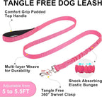 BEAUTYZOO Dog Harness for Large Dogs, No Pull Dog Harness and Leash Set, Soft Escape Proof Puppy Vest Harness with Handle, Reflective Lightweight Step in Harness for Girl Boy Dogs, Pink L