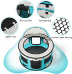 Dog Playpen for Puppies and Cats: Foldable Pet Pen with Dual Doors | Two Zippered Doors, 360° Mesh Windows, Removable Breathable Top, Spacious Interior